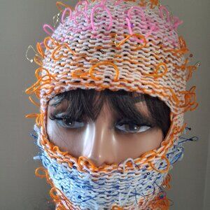 Fiber Riot Textured Knit Balaclava – Avant-Garde, Sequins